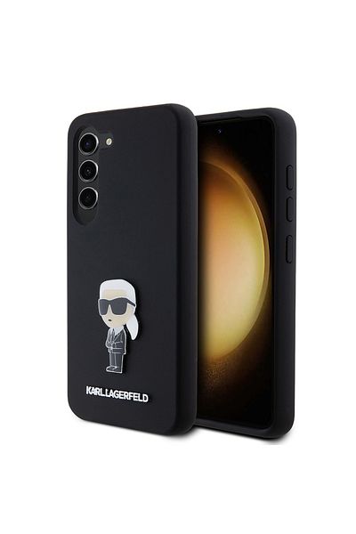 Karl Lagerfeld Case for Samsung Galaxy S23 - Karl Lagerfeld Silicone (KLHCS23SSMHKNPK) - Ikonik Metal Pin