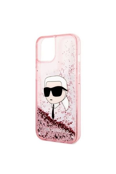 Karl Lagerfeld Carcasă pentru iPhone 14 Plus - Karl Lagerfeld Hardcase Glitter (KLHCP14MLNKHCP) - Karl Head roz