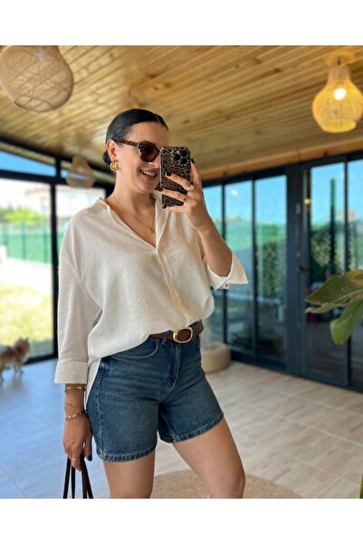 unique rain Kadın Şehir Stili Kot Şort