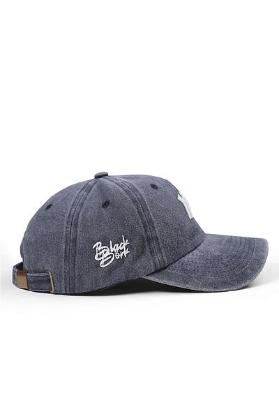 BlackBörk Vintage Baseball Navy Cap with Ny Embroidery