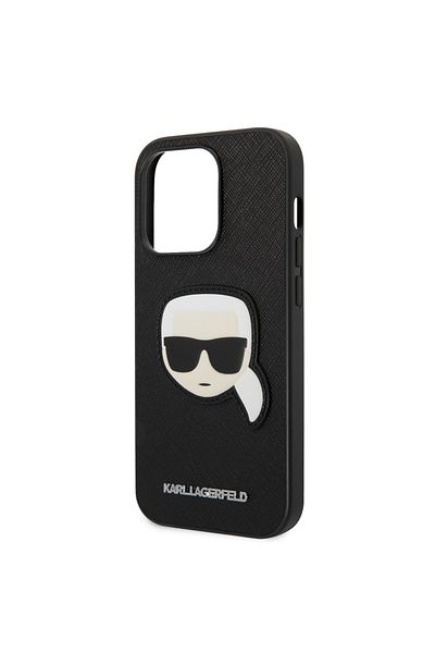 Karl Lagerfeld IPhone 14 Pro Max Case - Karl Lagerfeld Saffiano (KLHCP14XSAPKHK) - Karl`s Head
