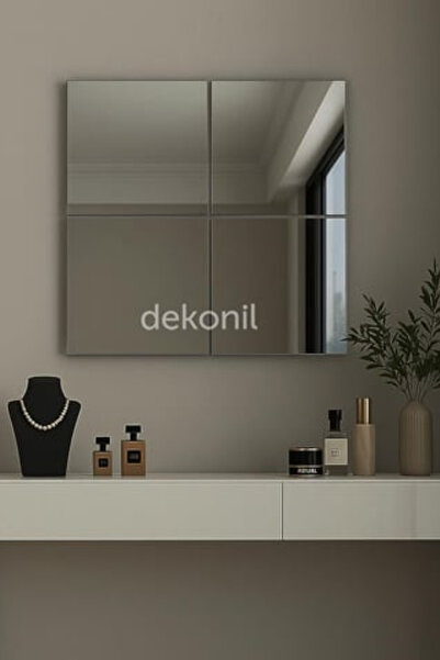 Dekonil Kendinden Yapışkanlı Karo Ayna Kare Gümüş 30*30 cm