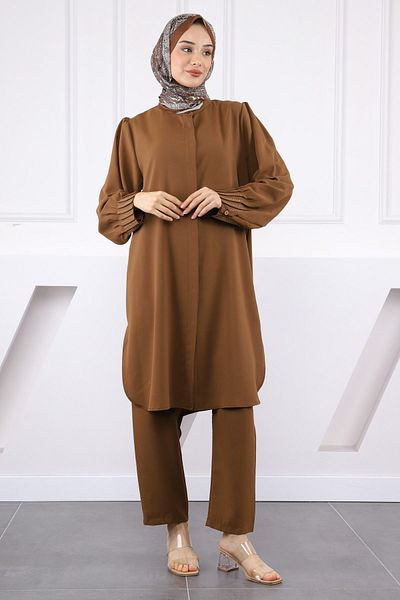 İmajButik Κοστούμι παντελόνι με ριμπ χιτώνα με γιακά Judge