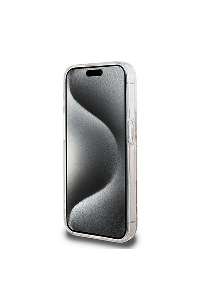 Guess Case for iPhone 15 Pro - Guess IML GCube MagSafe (GUHMP15LHGCUSTGW) - Brown
