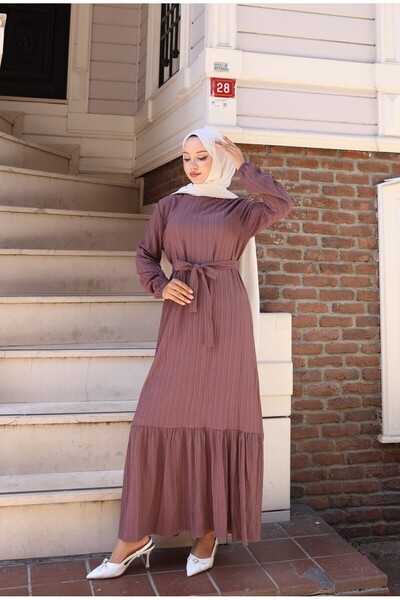 MSK Fashion Φόρεμα Lara Belted Dried Rose