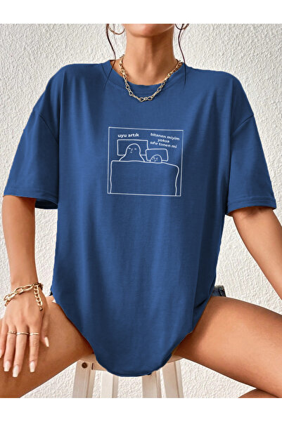 STUFF İSTANBUL Sleep Now Funny Quote Printed Unisex White Gift T-shirt