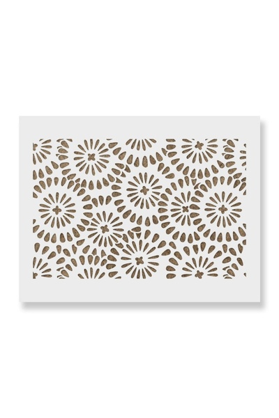 OEM Sablon Perete vopsire, tencuiala 900x600x0.7mm Chamomile Burst Refolosibi...