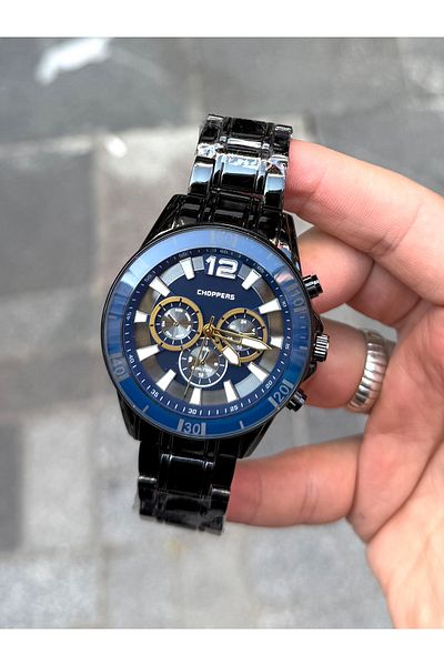 Choppers Black Color Men's Wristwatch - Modern and Functional Design