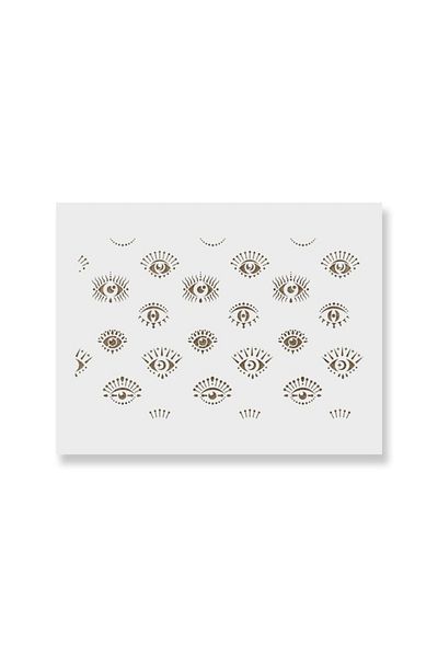 OEM Sablon Perete vopsire, tencuiala 900x600x0.7mm Evil Eyes Refolosibil, model MXSP7053