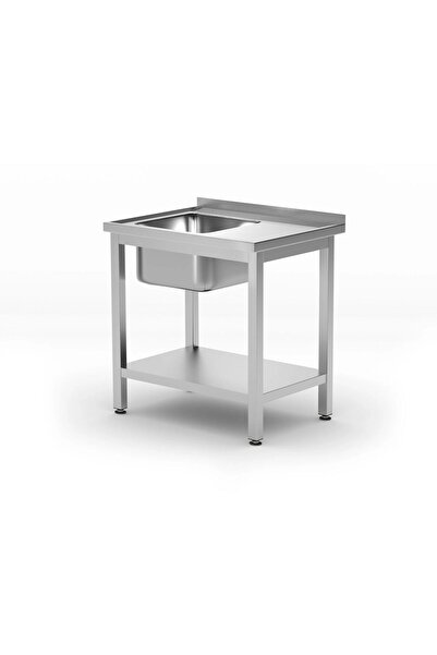 HENDI Chiuveta cu polita,Hendi, Kitchen Line, partea stanga, 800x600x(H)850m