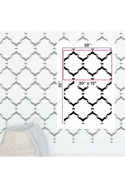 OEM Sablon Perete vopsire, tencuiala 900x600x0.7mm Moroccan Outline Refolosibil, model MXSP7101