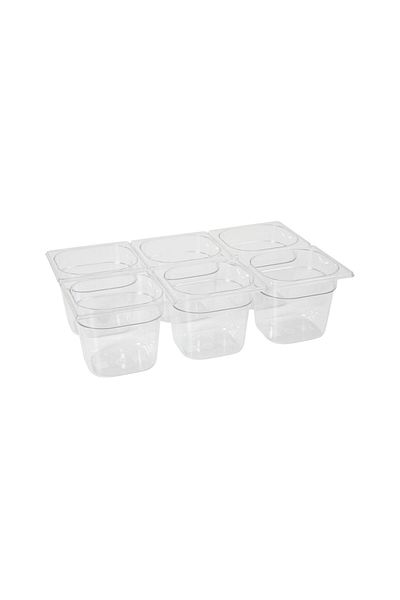 HENDI Gastronorm tray GN 1/6 100 mm 1.6 lt - transparent polycarbonate, Hendi, temperature resistant