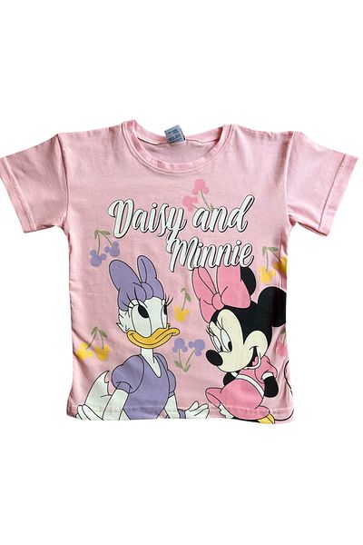 YUMİYUMM Girl's Character Pink Top and Bottom Set
