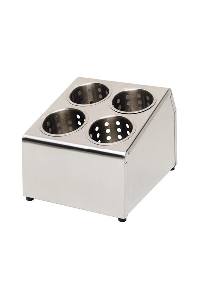 HENDI Suport Hendi pentru 4 cosuri tacamuri, Inox, 255x295x(H)215 mm