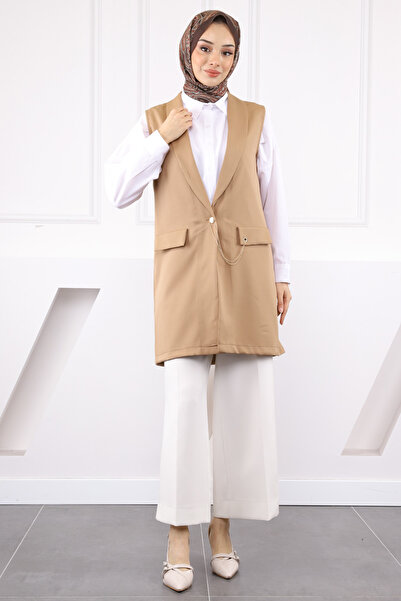 İmajButik Dark Mink Double Chain Vest