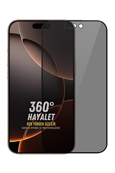Evax (360° HAYALET) iPhone 16 Pro Uyumlu 360° 4 Yönden Görünmez Hayalet ESD T...