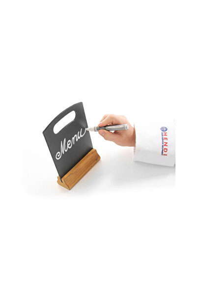 HENDI Set 2 x Tabla pentru meniu, suport lemn, 150x230 mm, Hendi