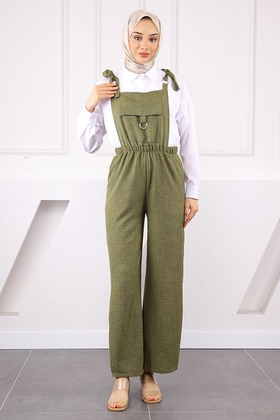 İmajButik Ολόσωμη φόρμα με λεπτομέρεια χακί τσέπης