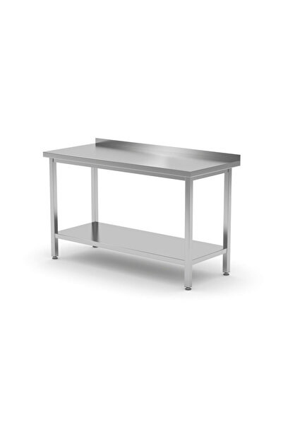 HENDI Masa de lucru profesionala din inox AISI 430, pentru perete, cu polita,...