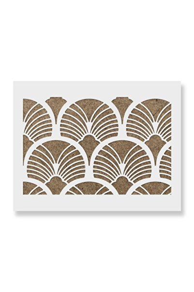 OEM Sablon Perete vopsire, tencuiala 900x600x0.7mm Geometric Sun Burst Refolo...