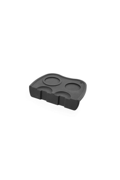HENDI Suport dublu presă cafea/ Suport tamper, 205 x 150 x 45 mm, negru, Silicon