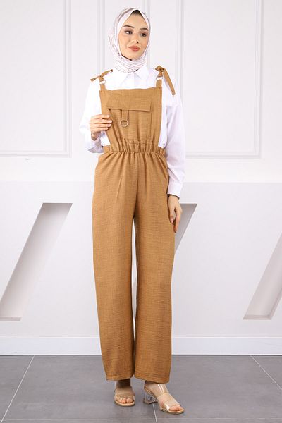 İmajButik Καφέ φόρμα με λεπτομέρεια τσέπης