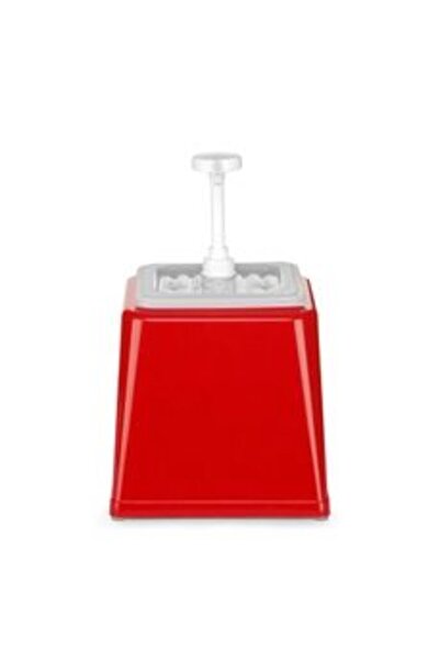 HENDI Dispenser de sos cu pompa,Hendi 2.5 L, rosu, 230x210x(H)250 mm