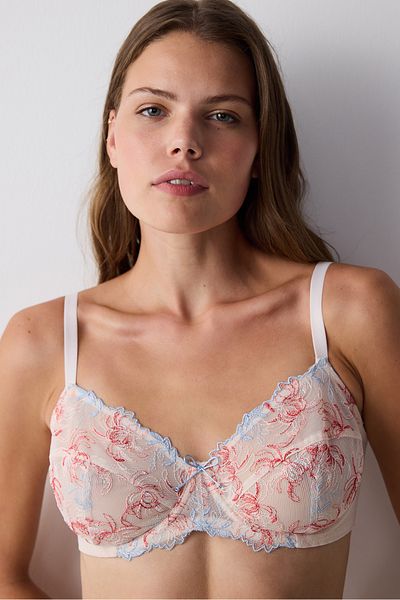Penti Σουτιέν Curvy Broderie Ανοιχτό Μπεζ