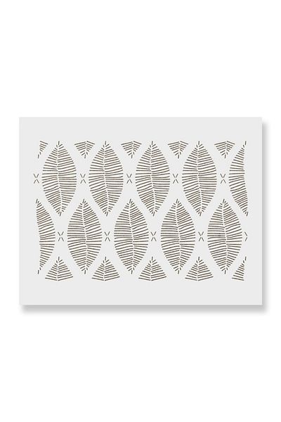 OEM Sablon Perete vopsire, tencuiala 900x600x0.7mm Hand Drawn Leaves Refolosibil, model MXSP7097