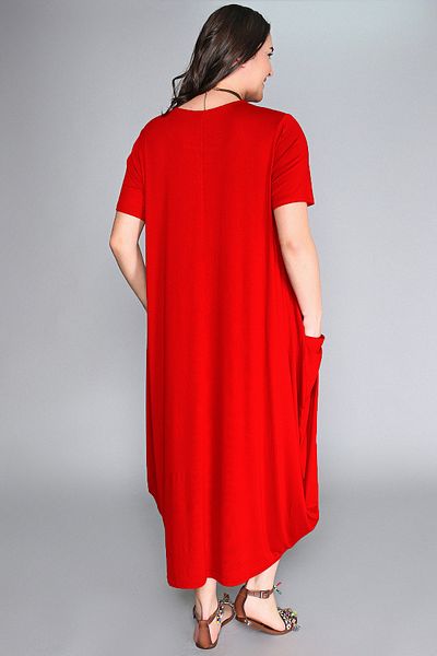 Curvy Trend Plus Size Element Printed Jumbo Short Sleeve Dress