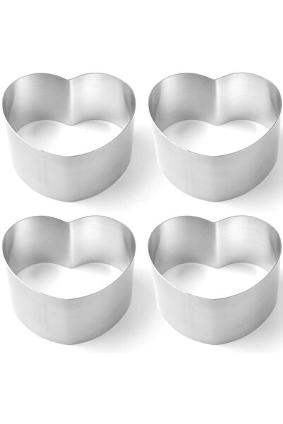 HENDI Set 4 forme inima pentru patiserie Hendi, Inox, dimensiuni 150, 250, 35...