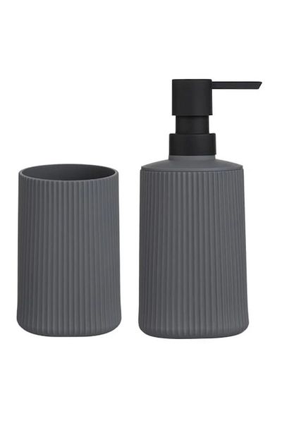 BREZIUM Set Bathroom Accessories Including Liquid Soap Dispenser And Toothbrush Holder,