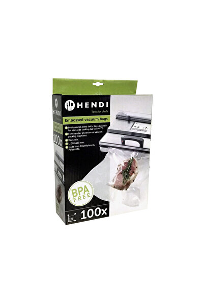 HENDI Set 100 pungi vacuum gofrate 300x400mm, 2 straturi, 75 microni grosime,...