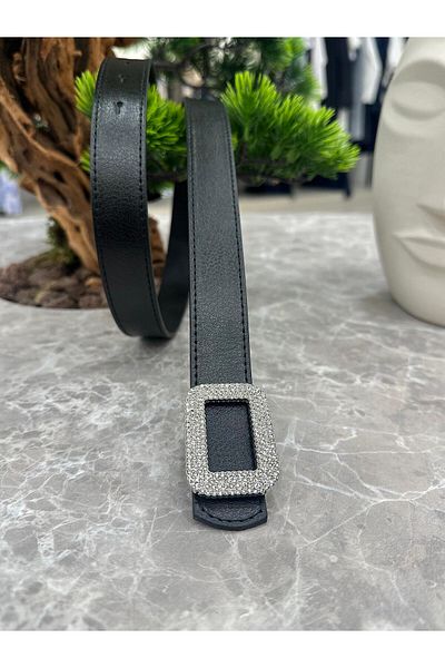 MELTEM TUĞAN Rectangular Stone Belt Silver