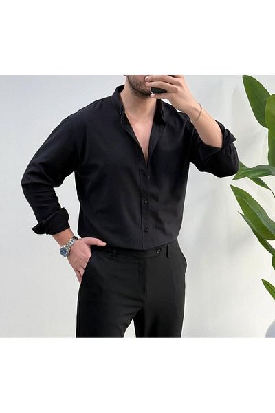 JACK CAPRİO Ανδρικό πουκάμισο Lyocell που μπορεί να ρυθμίσει τη θερμότητα του σώματος και μειώνει τον ιδρώτα Αντιβακτηριδιακό πουκάμισο νέας σεζόν