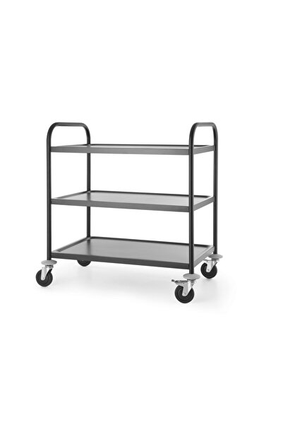 HENDI Carucior servire negru Hendi, metalic, cu 3 rafturi