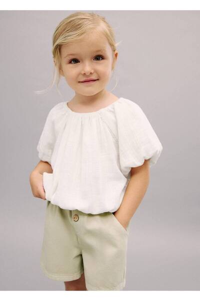 MANGO Baby Blouse with puffy sleeves