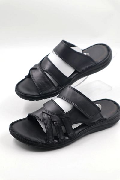Waresta Men's Genuine Leather Daily Orthopedic Sole Slippers