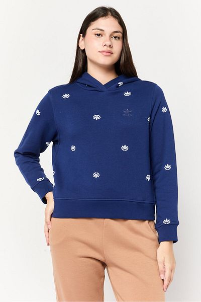 adidas Women Sportswear Fit Long Sleeve Outdoor Sweatshirts, Blue