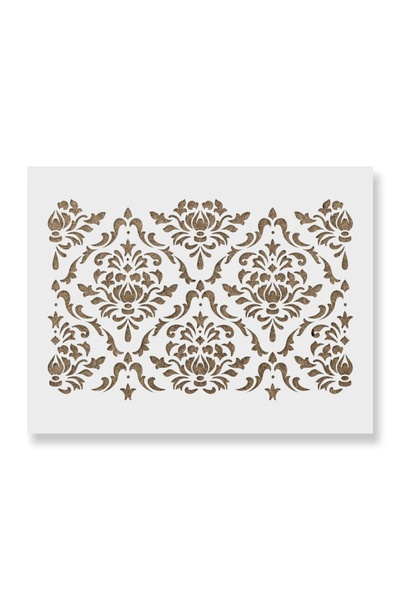OEM Sablon Perete vopsire, tencuiala 900x600x0.7mm Damask Floral Refolosibil,...