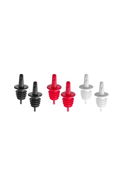 HENDI Set 6 picuratoare free flow 2 negre, 2 rosii, 2 albe, Hendi