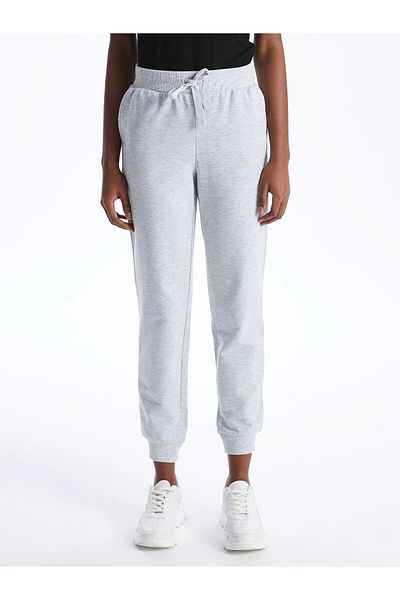 LC Waikiki Γυναικείο αθλητικό παντελόνι LCW Vision Grey με ελαστική μέση