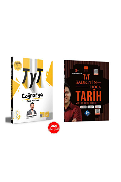 Yargı Yayınları 2025 benim hocam tyt coğrafya video ders kitabı ve sadettin hoca tyt tarih video ders kitabı