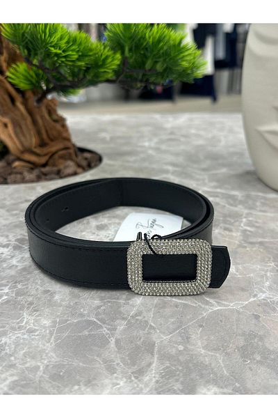 MELTEM TUĞAN Rectangular Stone Belt Silver