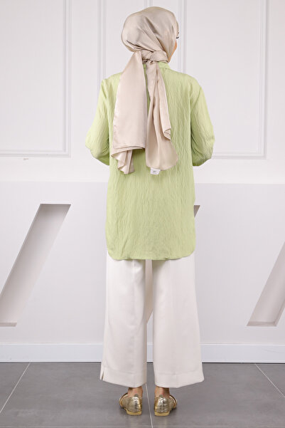 İmajButik Light Khaki Sleeve Tie-Up Shirt