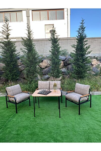 Dekoport Duru Pofuduk Bahçe Takımı - Balkon,Cafe,Teras Mobilyası - Metal Kane...