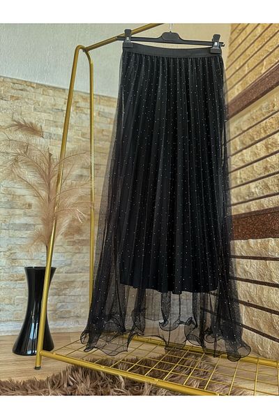 Nisa Luxury Boutique Κομψή φούστα από τούλι με πέτρα με ελαστική μέση