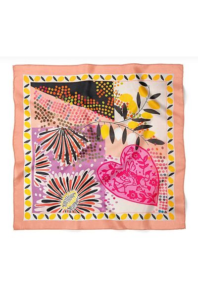 CHARMLUCKY Colorful Patterned Scarf 50X50 cm