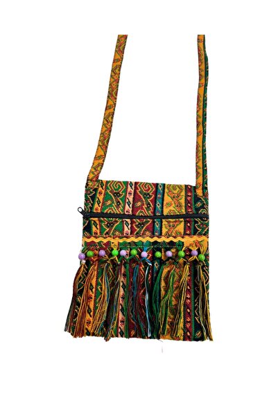 İkbal Karadeniz Yöresel Keşan fermuarlı omuz çantası