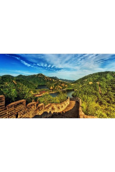 ve Tablou Canvas, Marele Zid Chinezesc, Trepte, 80 x 50 cm, Rama lemn, Multicolor